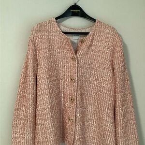 St. John Pink Jacket with Gold Accents